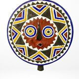 Polychrome tribal mask Ø40cm — Magma Quadra