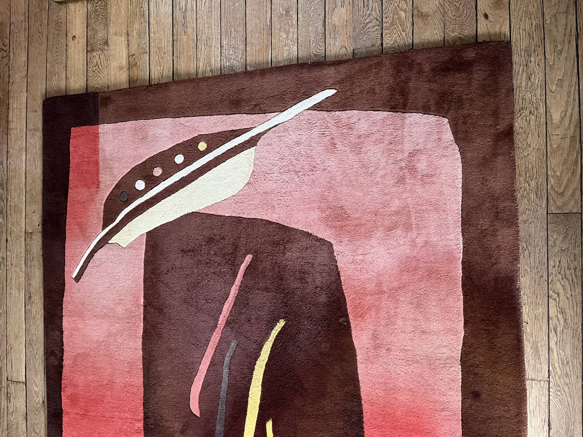 Mid Century Hand-Tufted Wool Rug