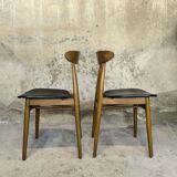 Paire de chaises scandinaves vintage