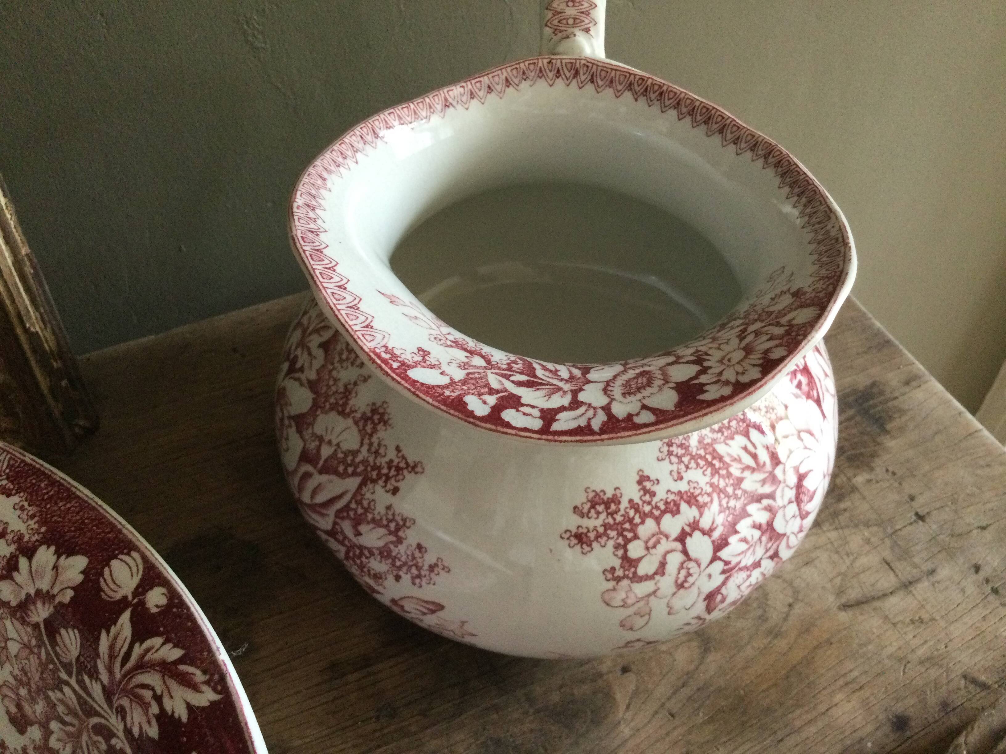 Antique iron earth toilet set