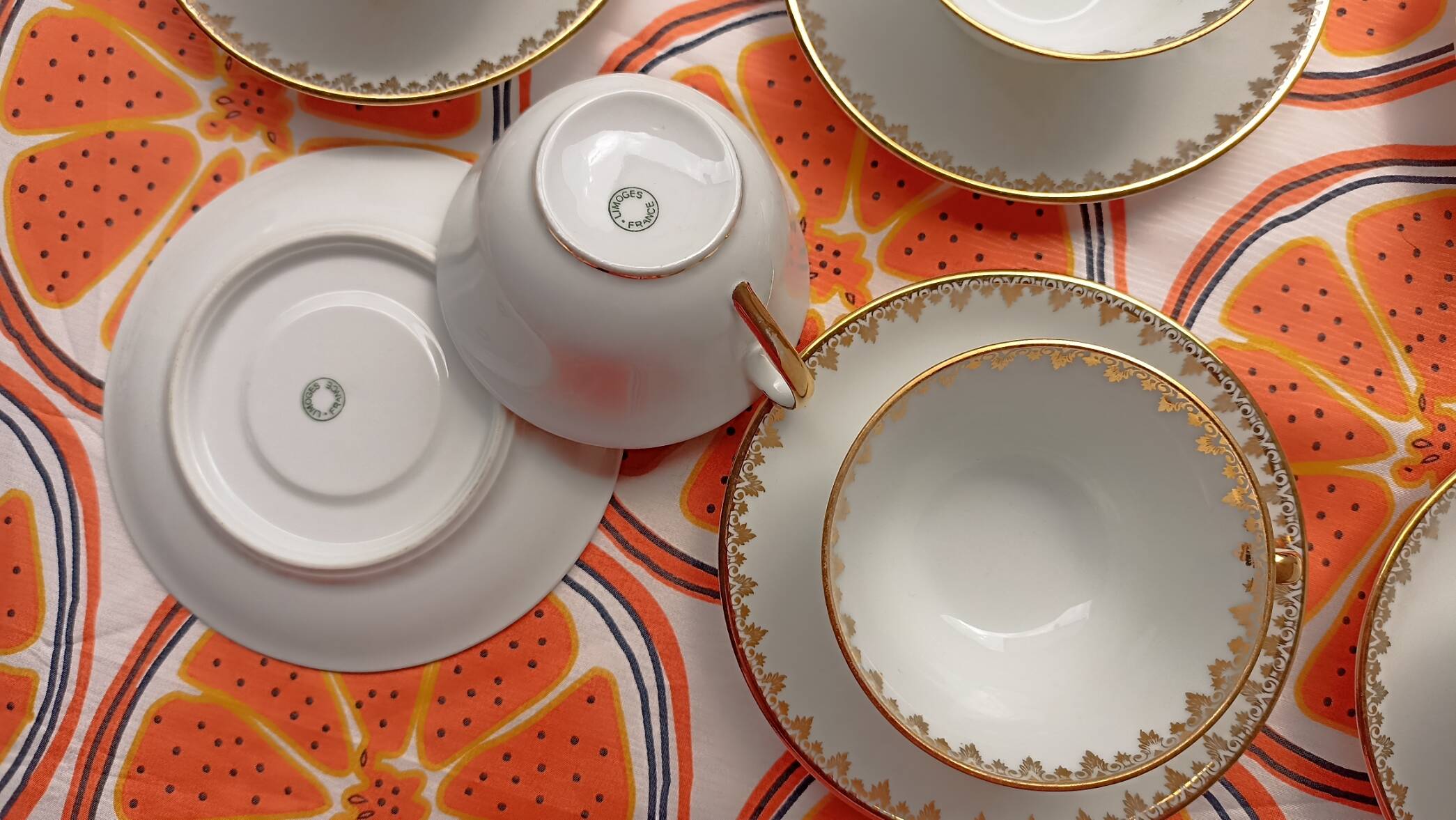 set of 6 Malbec and Treillard Frères cups from the 1950s