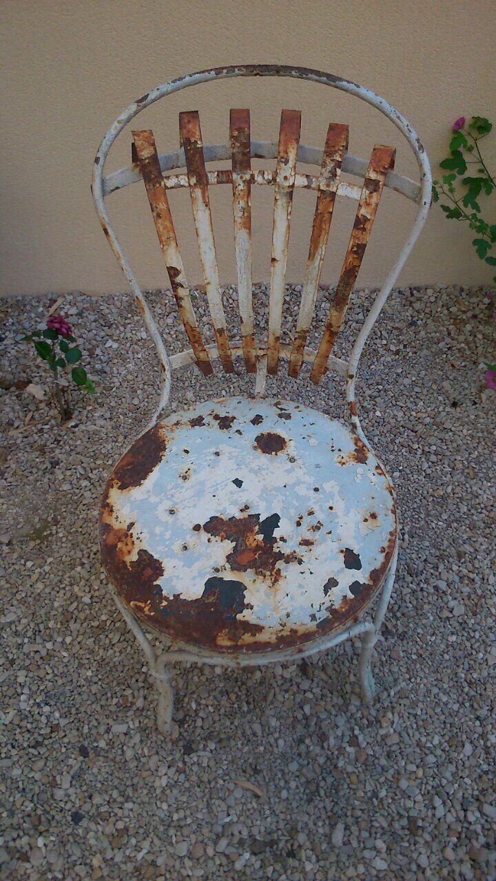 Set of 4 chairs in iron in its juice for the garden