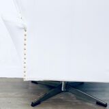 White leather armchair from the 70s