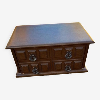 Wooden box with drawer