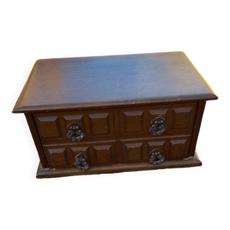 Wooden box with drawer