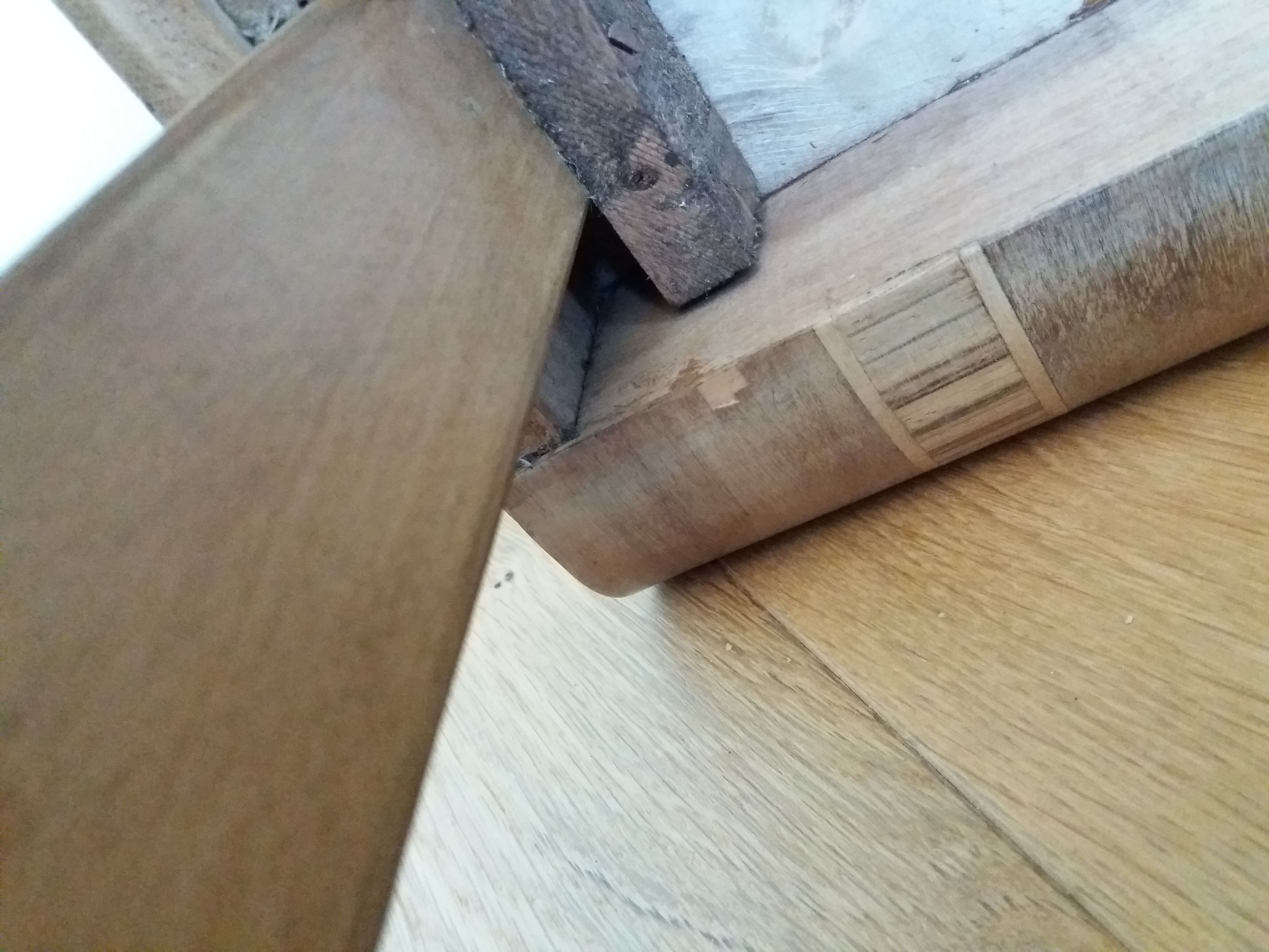 Art Deco curved wood console