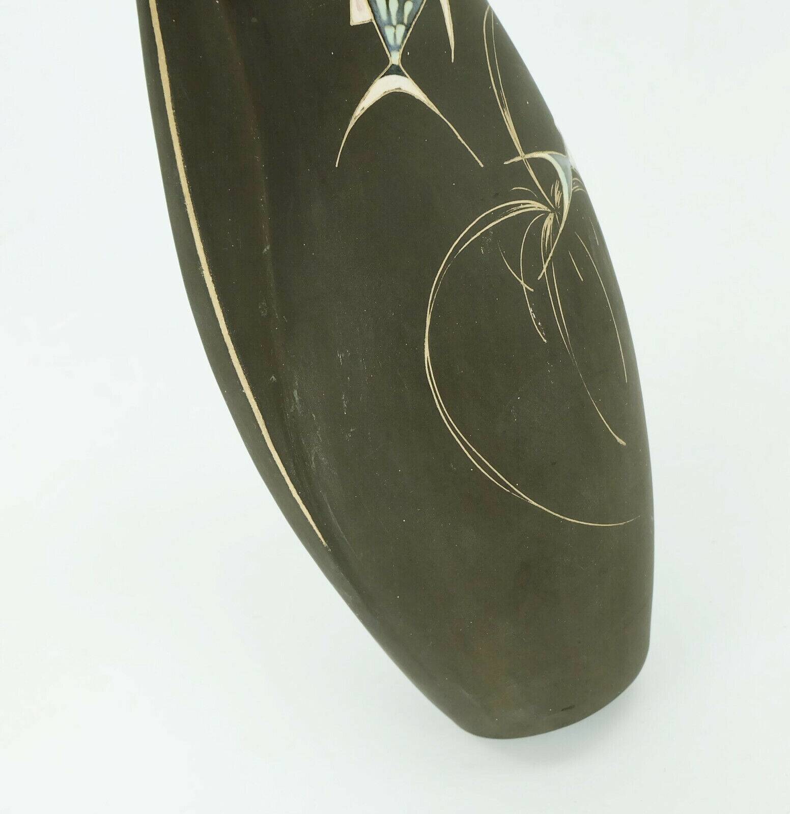 mid century VASE 50s organic shape fish decor model no. 2007 b