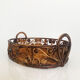 Peacock rattan tray