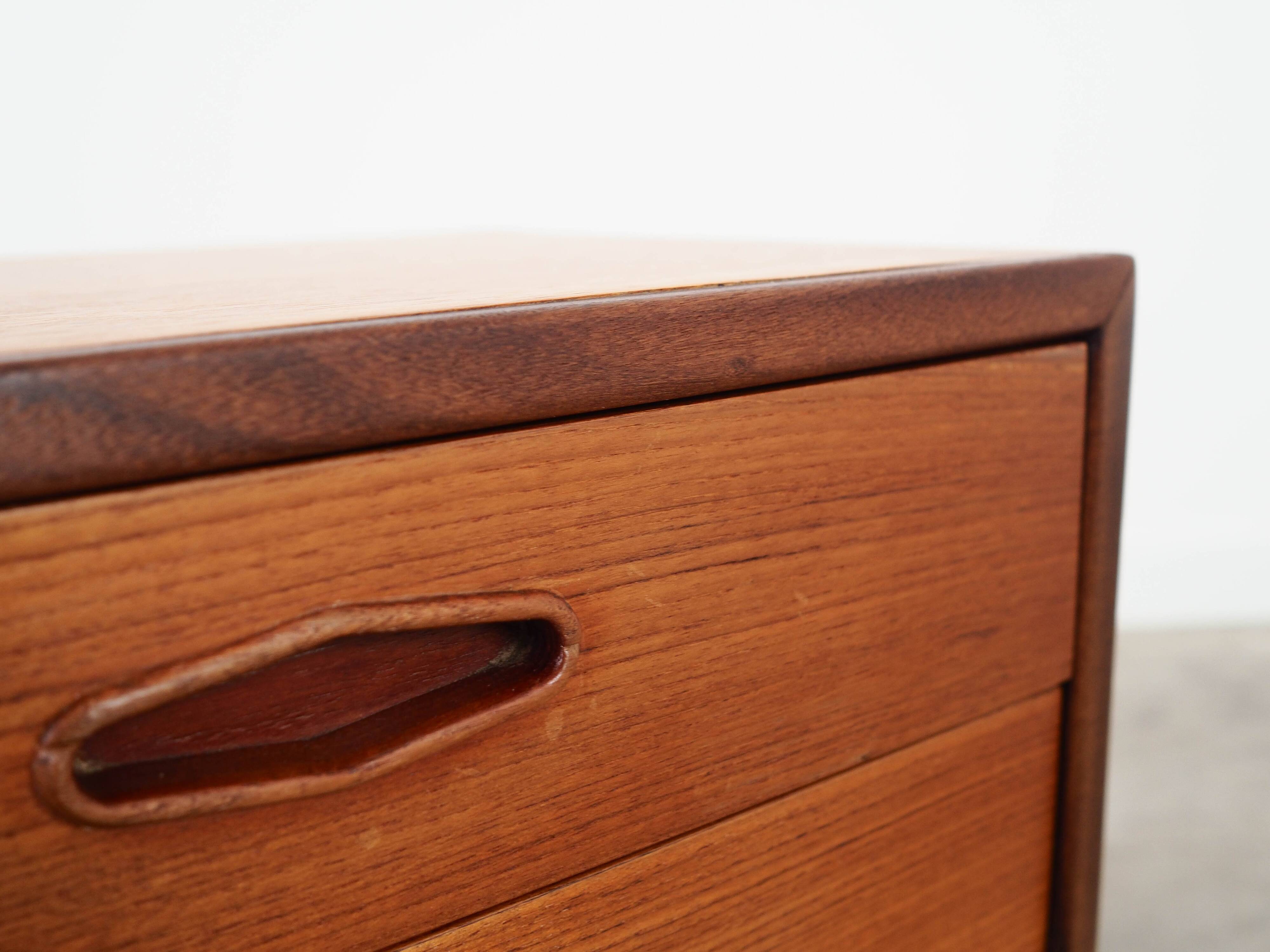 Teak bedside table, Danish design, 1970s, made in Denmark