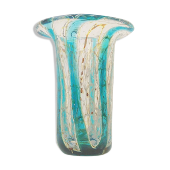 Thick glass vase vintage Scandinavian design