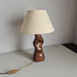 Brutalist elm stump lamp / craft / raw art