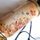 Old ceramic lamp "Lunéville" with a pig bladder shade.