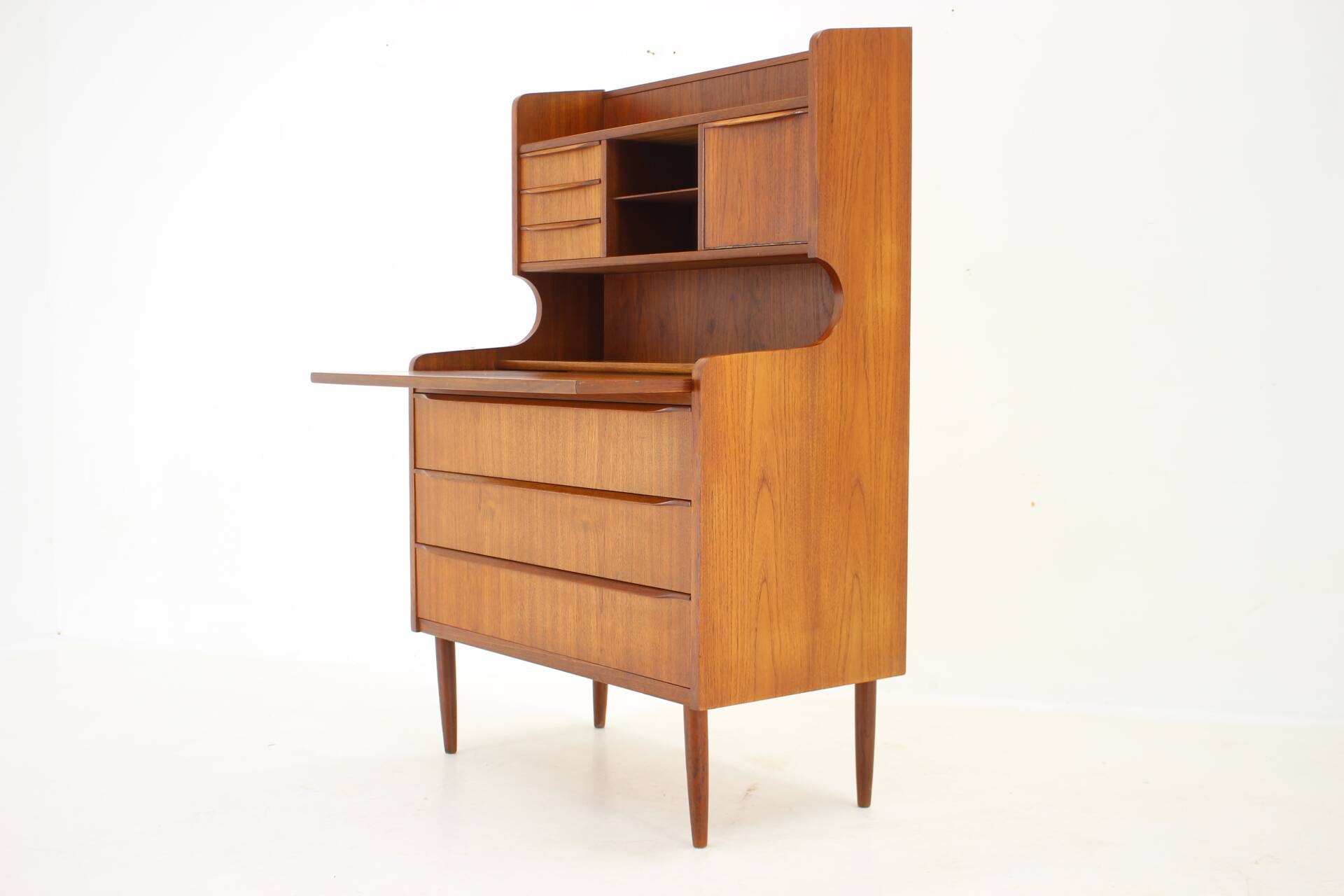 1960s danish teak writing cabinet