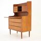 1960s danish teak writing cabinet