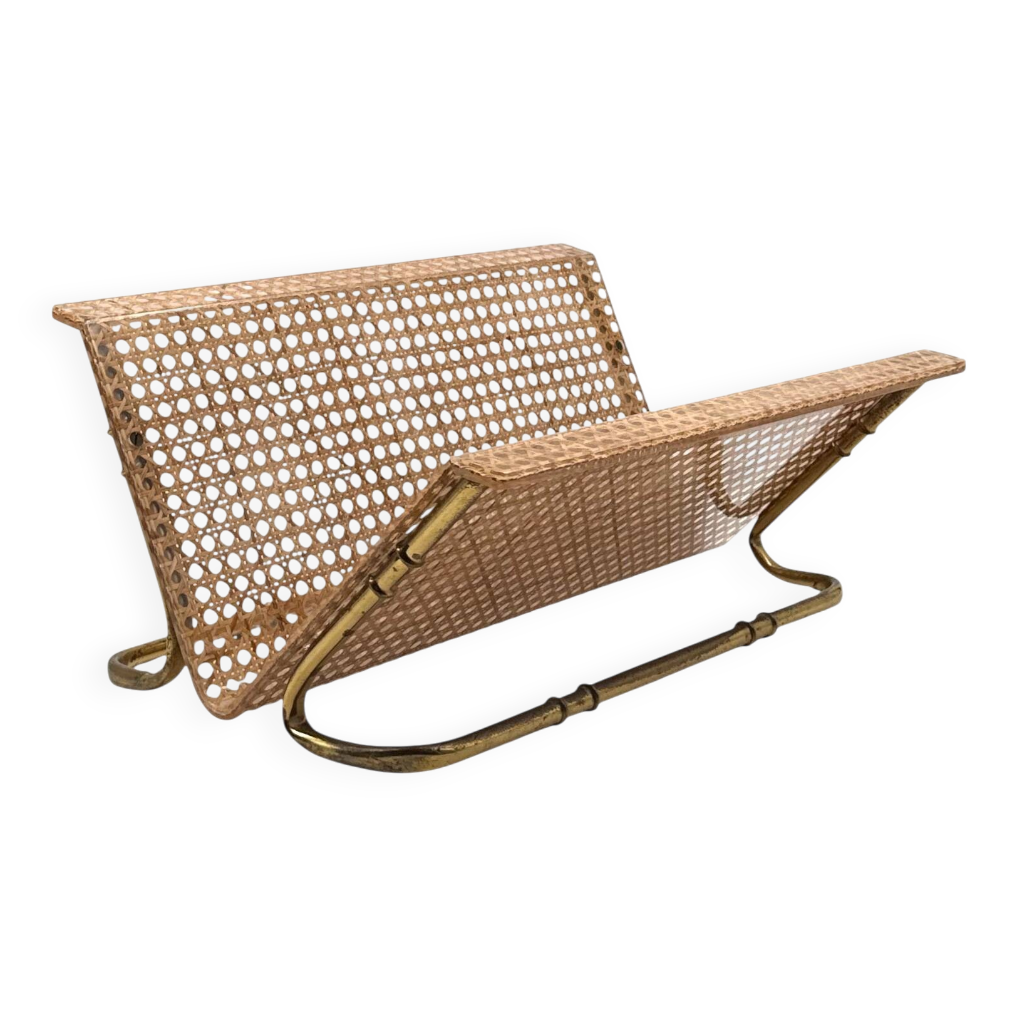 Hollywood regency magazine rack, Italy 1970s