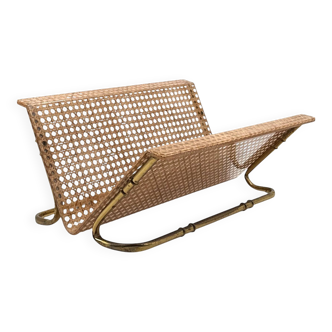 Hollywood regency magazine rack, Italy 1970s