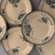 12 dessert plates and an art nouveau dish Royat de Sarreguemines