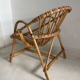 Chaise de salon pour enfants en rotin Vintage