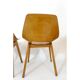 Set of 4 barrel chairs, wooden base, Pierre Guariche, Steiner, 1950s.