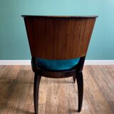 Suite of 6 Art Deco 1935 Macassar ebony chairs restored seats