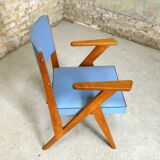 fauteuil bridge en chêne, 1950