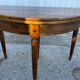 Table half-moon in solid walnut