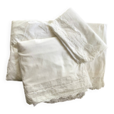 Antique embroidered bedding set