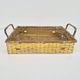Vintage France Regency Style Woven Brass Bread Basket, 1960s