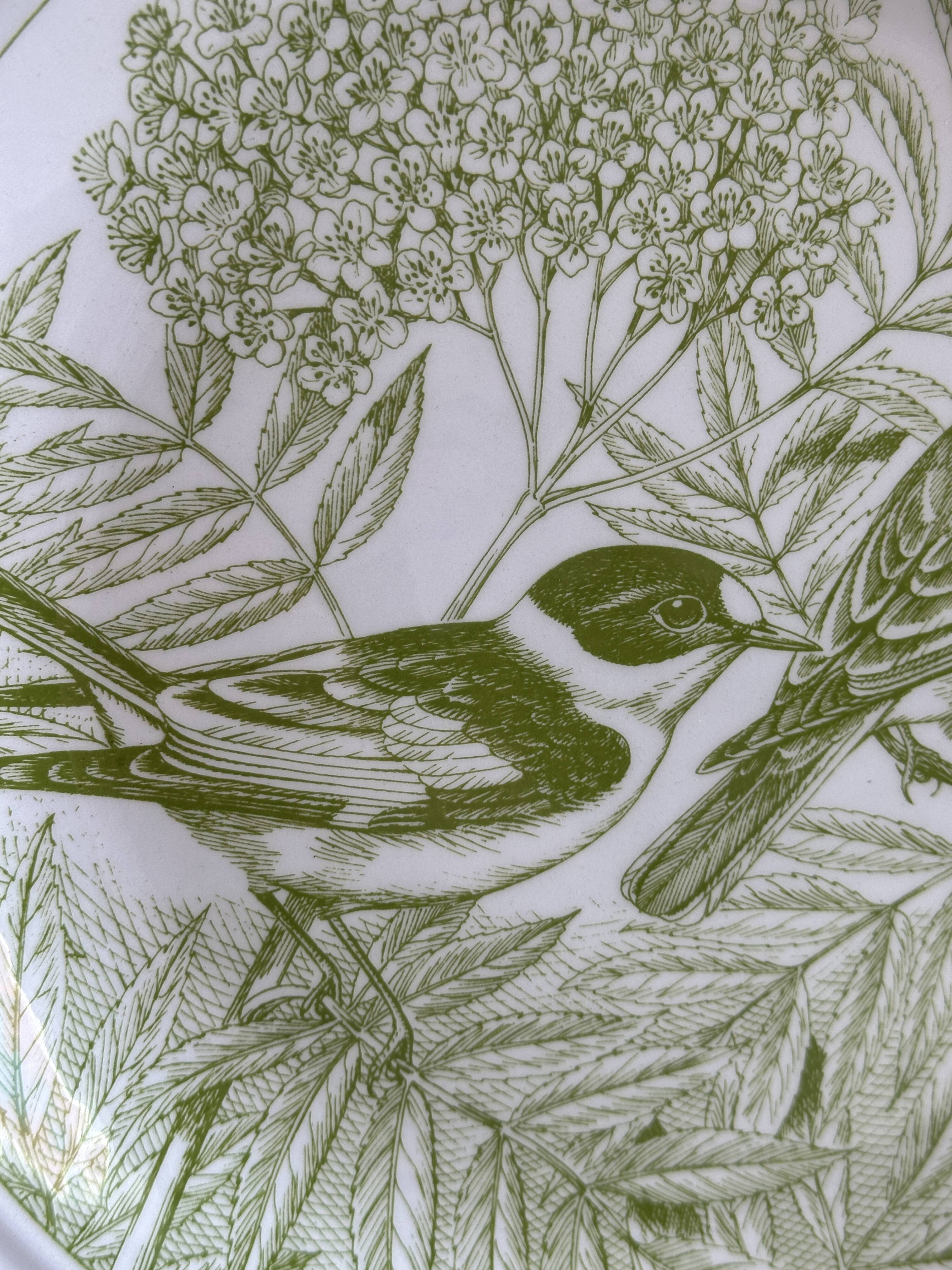Green bird plate.