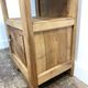 Provincial antique bedside table in walnut, with a red marble top.