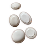 Service 5 pieces in Limoges porcelain