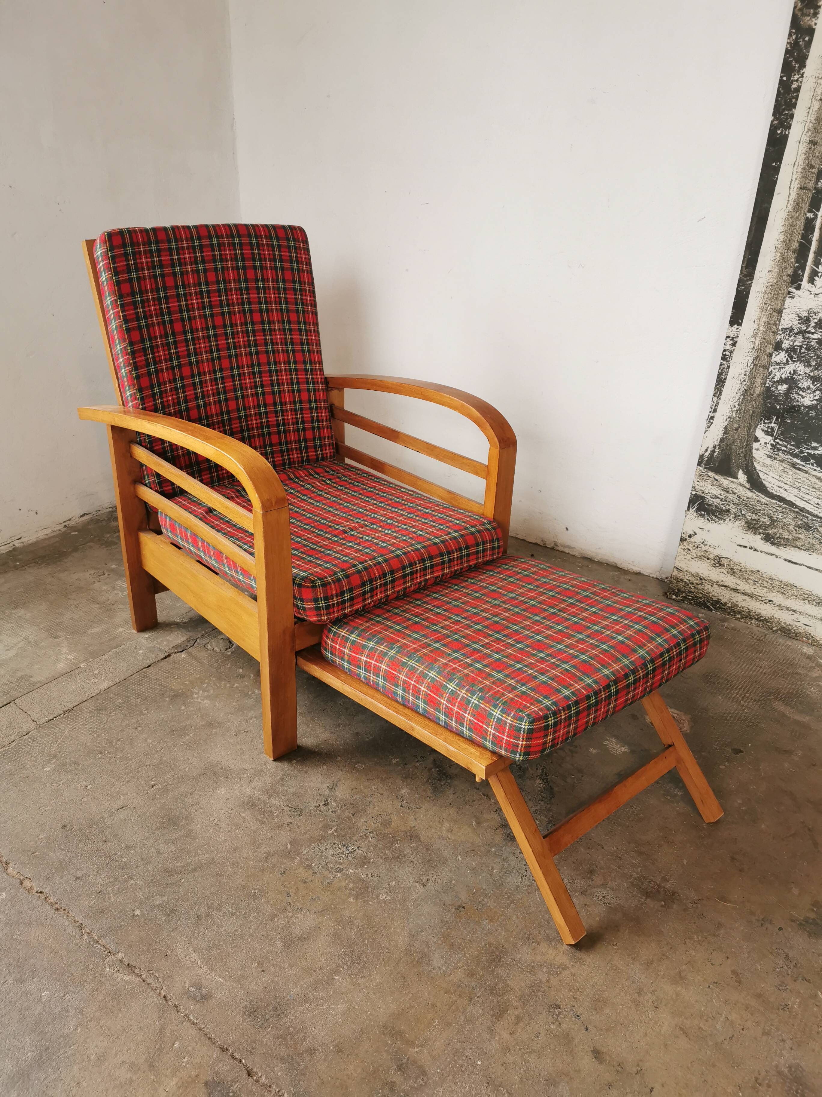 Vintage Scottish reclining armchair 1960s