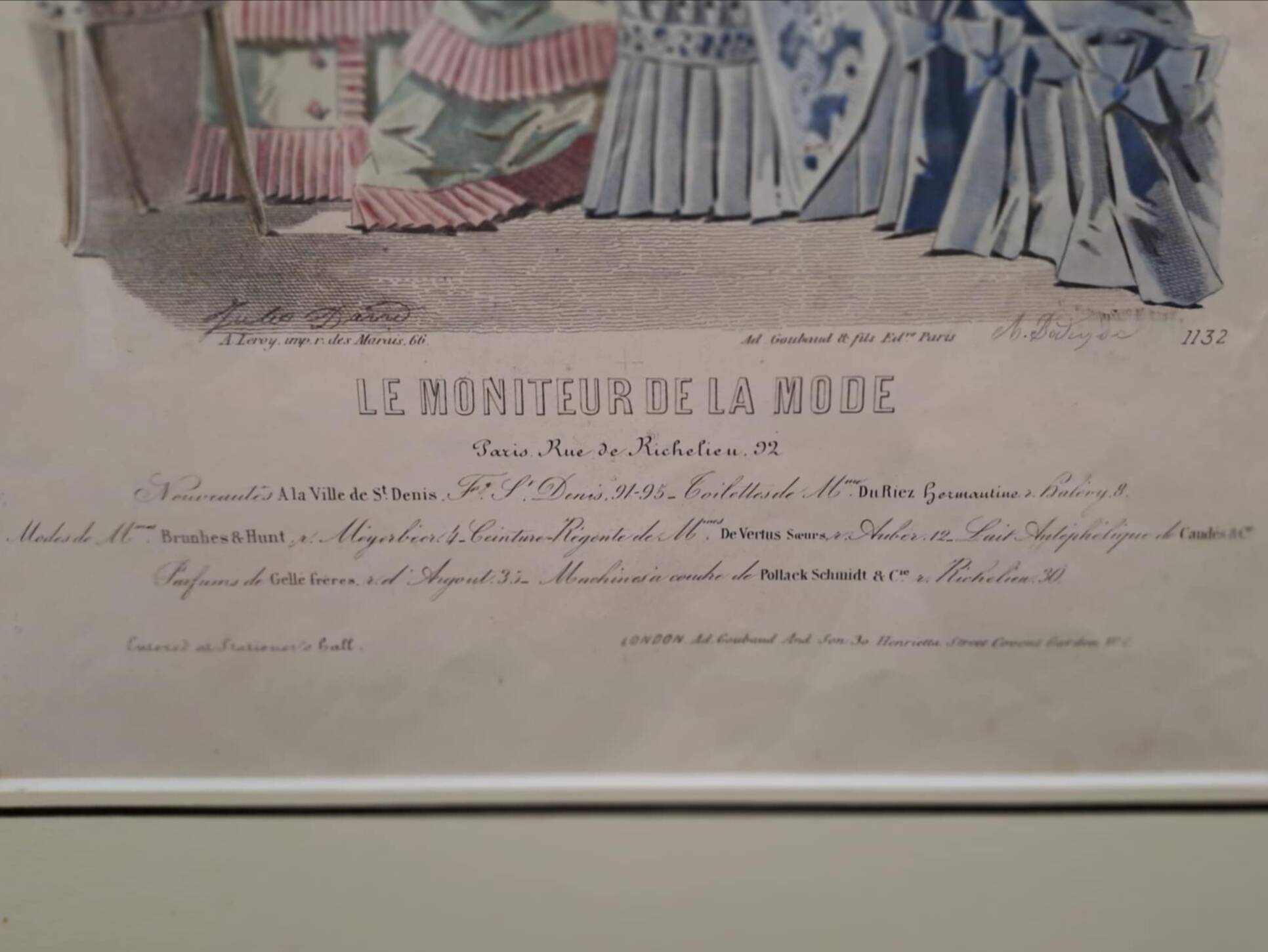 Fashion sketch under frame