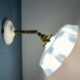 Vintage lampshade in sky blue opaline