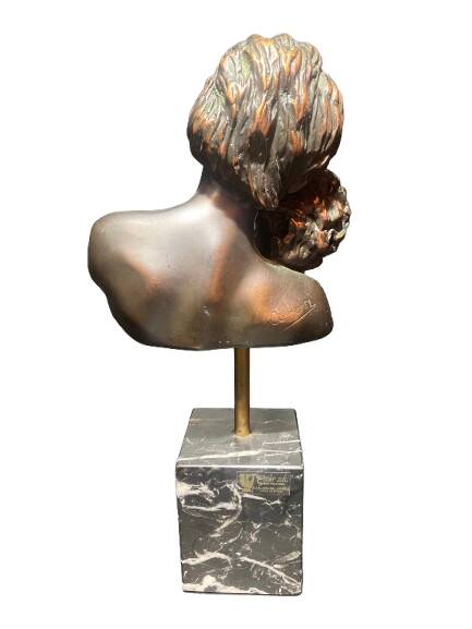 Bronze on marble base signed A.Hair