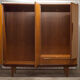 Scandinavian wardrobe 1960 teak 4 doors, 3 drawers, 2keys