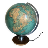 Vintage 1960 terrestrial globe JRO Verlag wood PVC - 43 cm