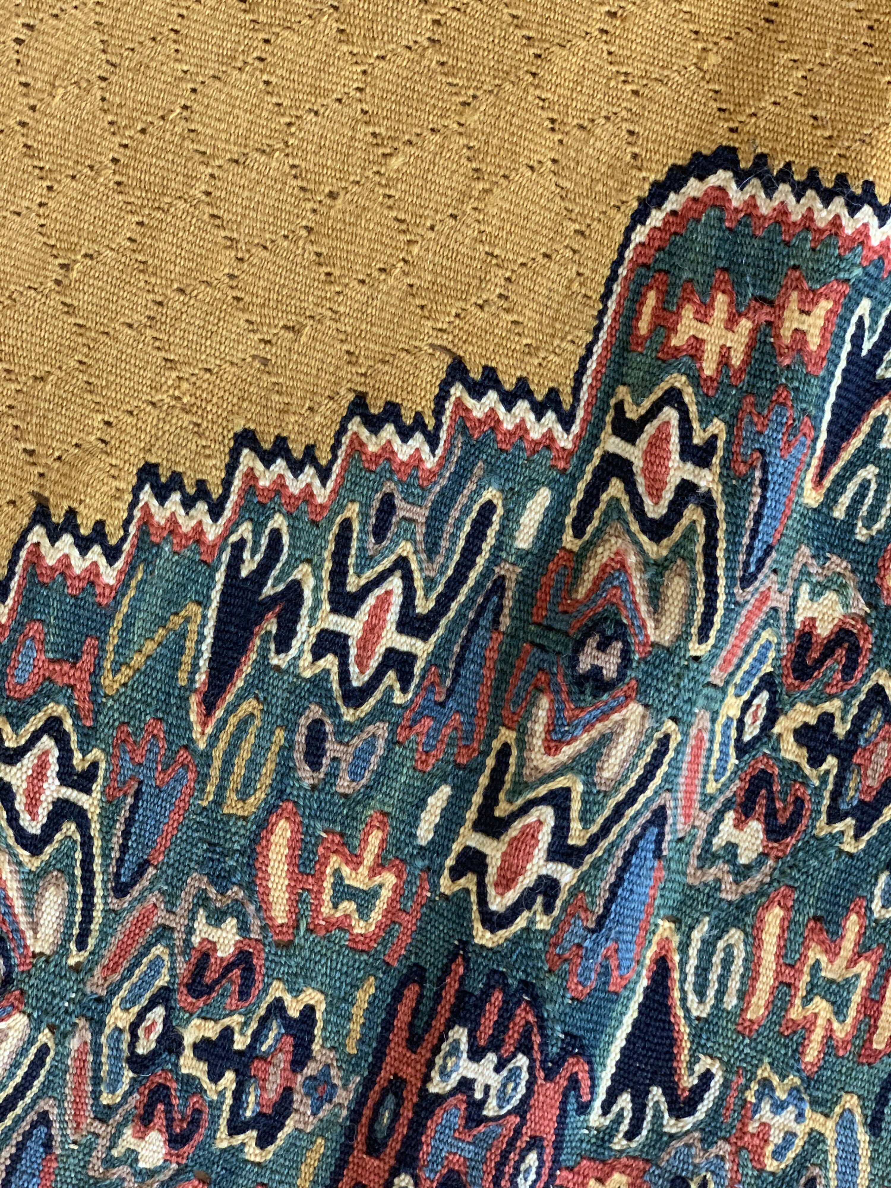 Pair of Yellow Kilims Handmade Persian Flatwoven Area Rugs- 81x115cm