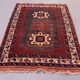 Vintage Kamseh Rug 130x97 cm, small, Tribal oriental Carpet truly Shabby Chic