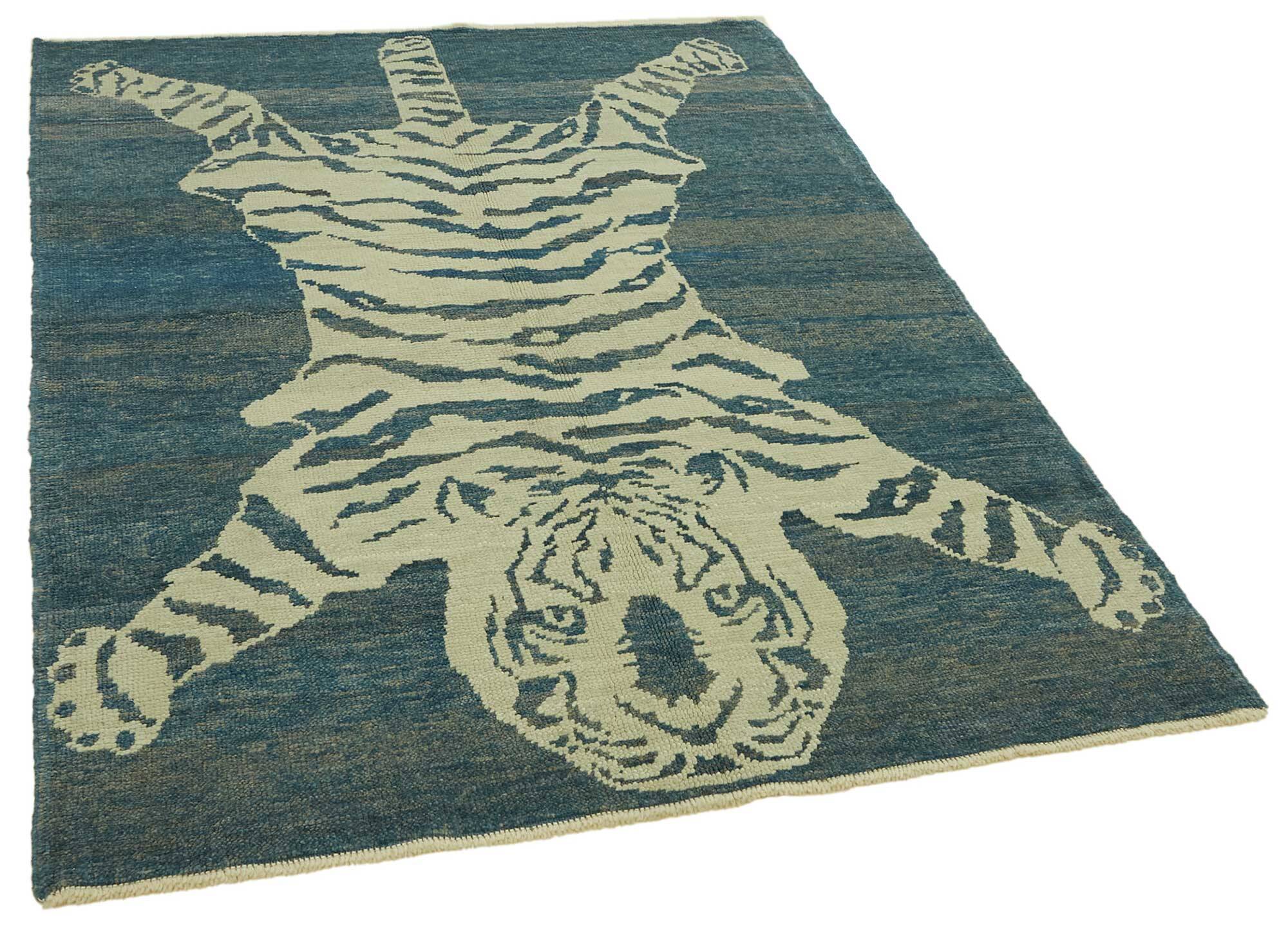 Turkish Handknotted Wool Tiger Rug  143 cm x 193 cm