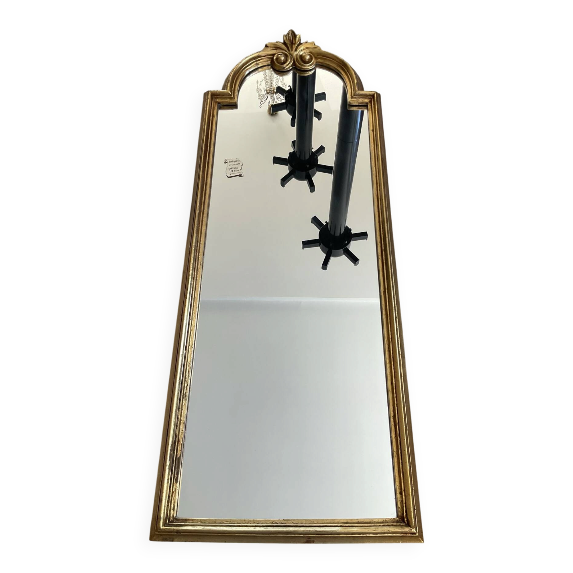 Vintage gold baroque mirror from the 1970s.