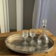 Oval Moroccan plateau engraved on a base 50x35.