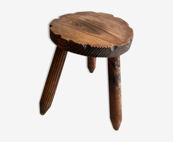 Tabouret tripode bois