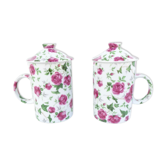 Tasse avec couvercle Signum, Porcelaine, Rose