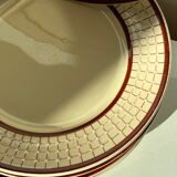 Set of 5 vintage Longchamp earthenware plates - made in France