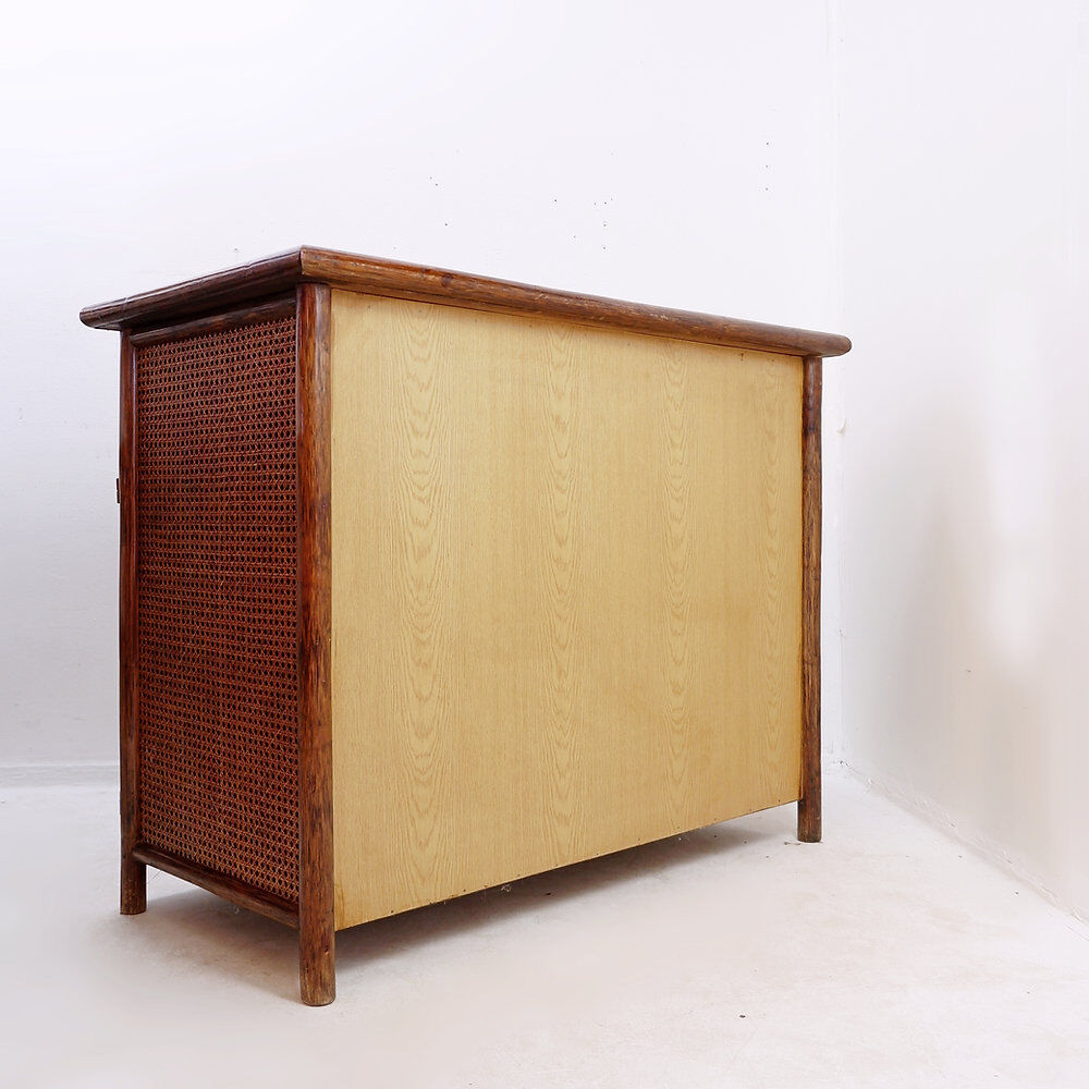 Mid-century bamboo and rattan buffet - 1960s