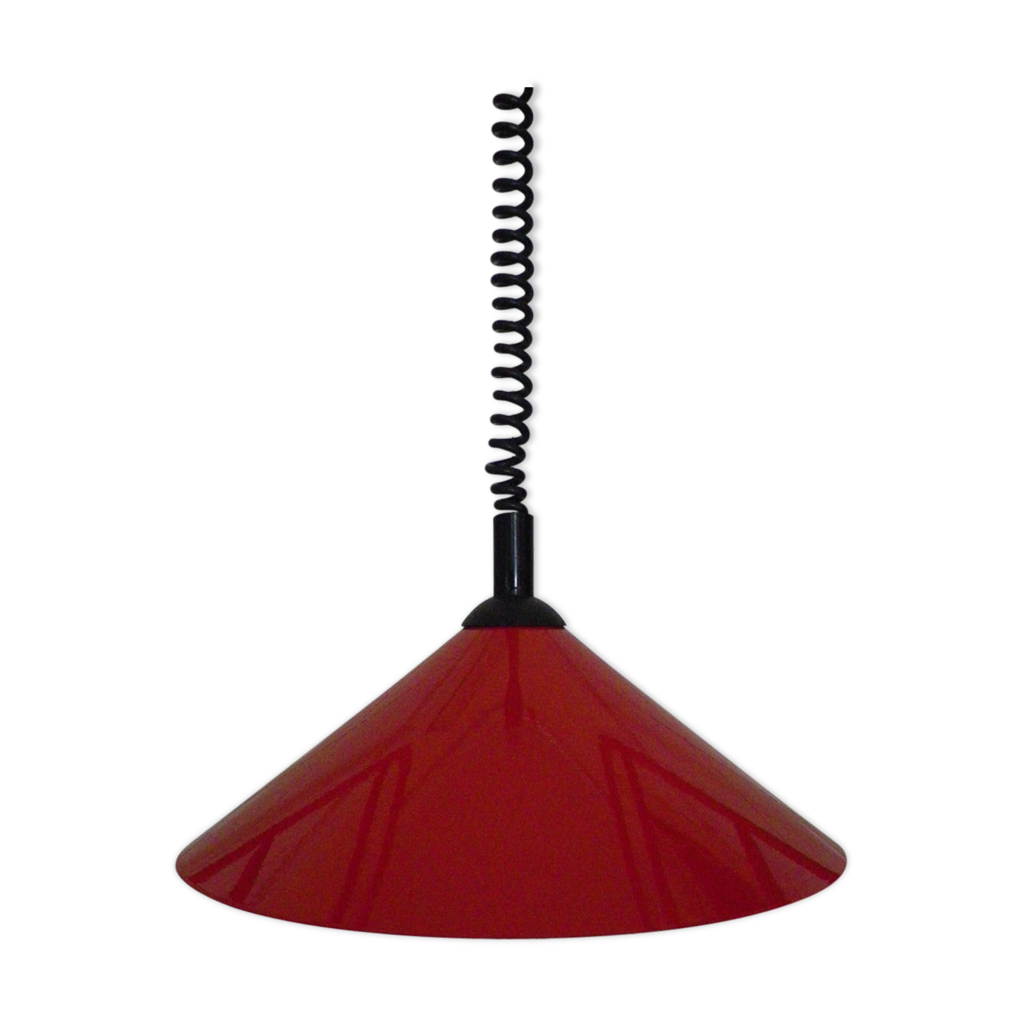 "Up and down" steel enamelled red 1980s hanging