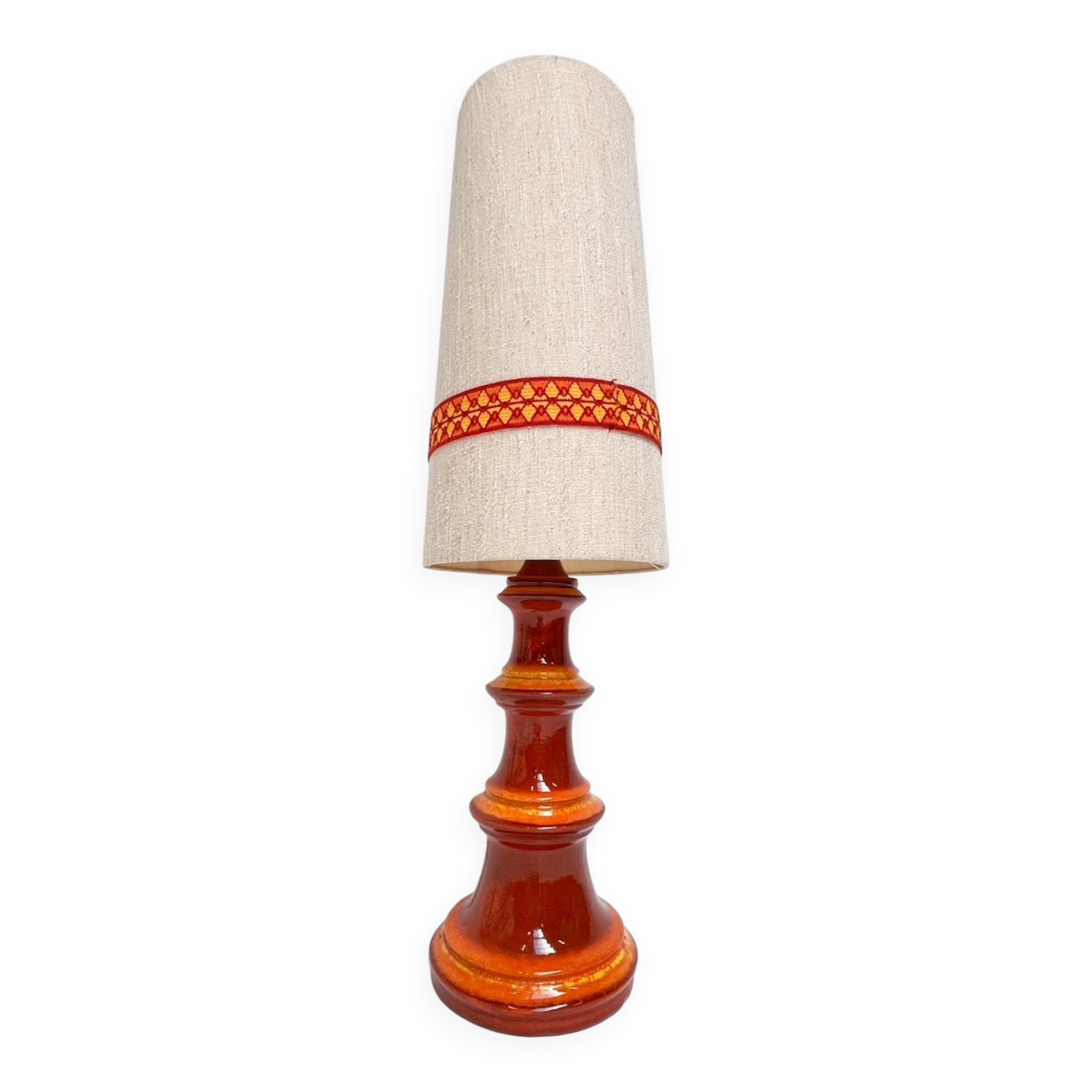 Ceramic fat lava Hustadt Leuchten floor lamp, 1970s