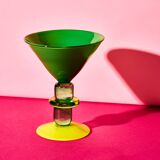 Miami Martini Glass in Lime & Green