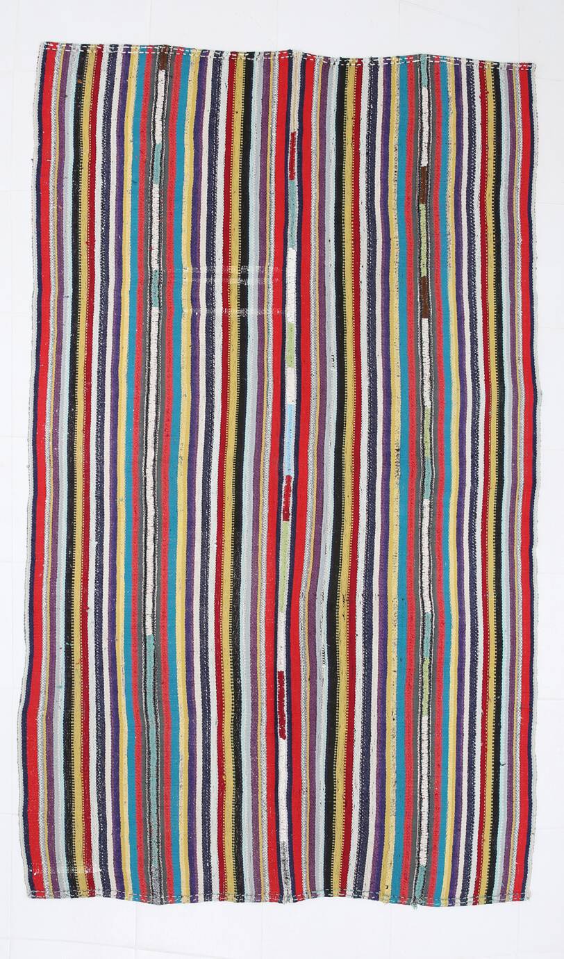 Multicolor Modernist Vintage Kilim Rug, 165x269Cm